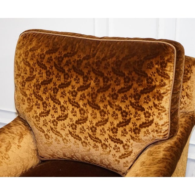 Vintage Bespoke Velvet Connaught Armchairs from Dudgeon London, Set of 2 For Sale - Image 12 of 14