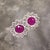 Diamond Ruby Stud Earrings 14 Karat White Gold 1.87 TCW Certified For Sale - Image 11 of 18