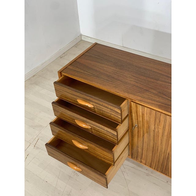 Vintage German Sideboard in Walnut For Sale - Image 4 of 13