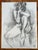 Barbara Beck Figurative Nude Charcoal Sketch on Paper 1970s For Sale - Image 4 of 4