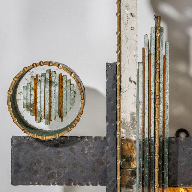 1970s Sculptural Brutalist Wall Light Attributed to Albano Poli for Poliarte For Sale - Image 9 of 12