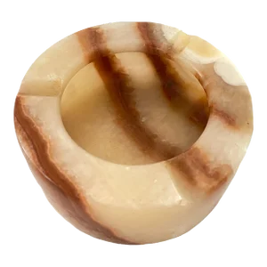 Mid Century Round Onyx Ashtray