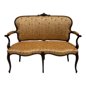 Antique Georgian Settee in a Silk Floral Upholstery in the Style of John Cobb, Circa 1770