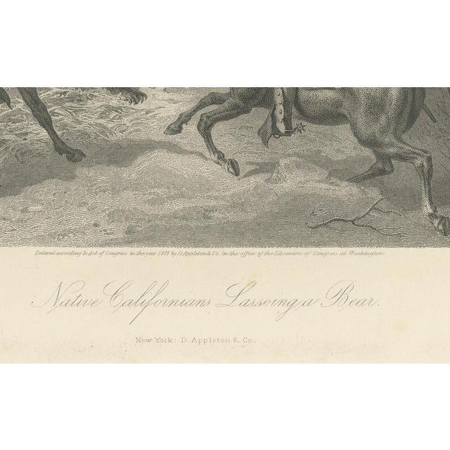 Native Californians Lassoing a Bear, 1873, Paper For Sale - Image 4 of 9