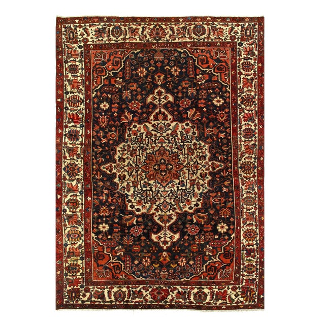 Persian Semi Antique Bakhtiari Hand-Knotted Rug 10'11'' X15'3'' For Sale - Image 4 of 4
