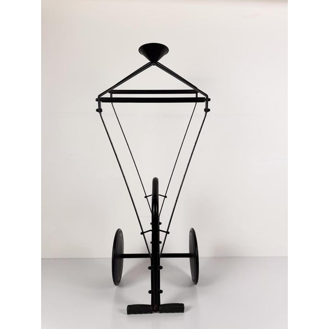 Italian Postmodern Valet Stand on Wheels in Enameled Iron, 1980s For Sale - Image 10 of 18