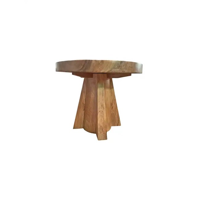 Not Yet Made - Made To Order Sculptural Suar Wood Round Table, Natural Finish For Sale - Image 5 of 5
