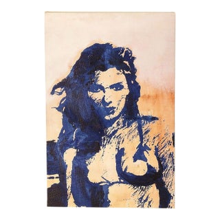 2000s Female Beach Portrait Pop-Art Giclée Print on Canvas For Sale