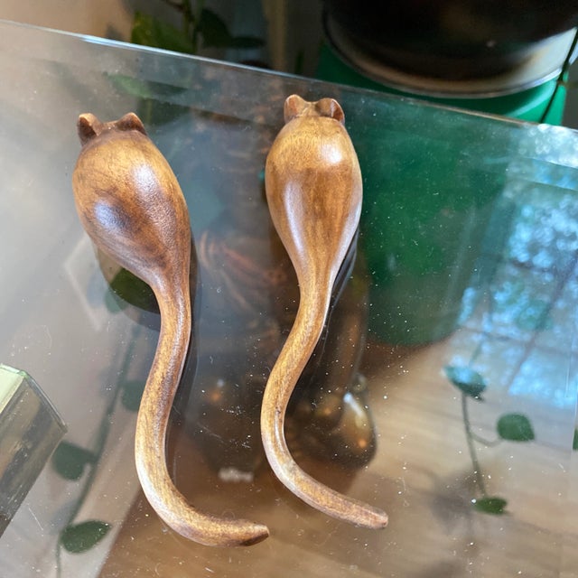 1970s 1970s When the Cats Away the Mice Will Play - 3 Piece Handcarved Set** For Sale - Image 5 of 6