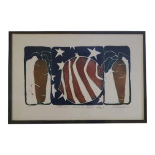 Americana Lithograph by D. Wieditz For Sale
