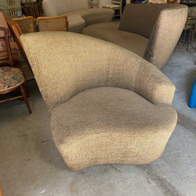 1970s Kagan Style Geometric Chair For Sale - Image 5 of 5