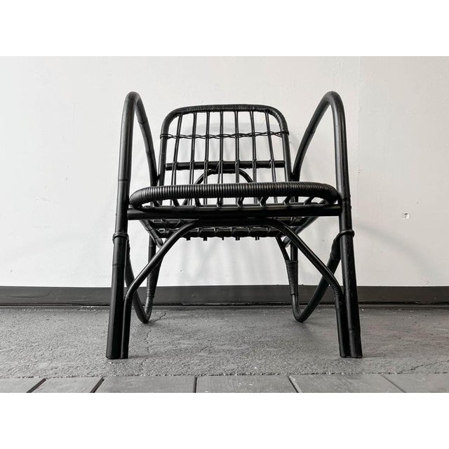 Black Chair in Bamboo For Sale - Image 12 of 18