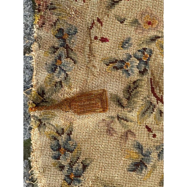 French Needlepoint Tapestry Chair Cover, 1890s For Sale - Image 3 of 18