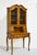 Vintage French Provincial secretary desk by Thomasville with a warm honey-brown wood finish, shaped cornice, and four...