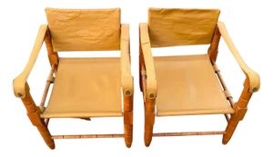 Vintage Safari Chairs, 1960s, Set of 2