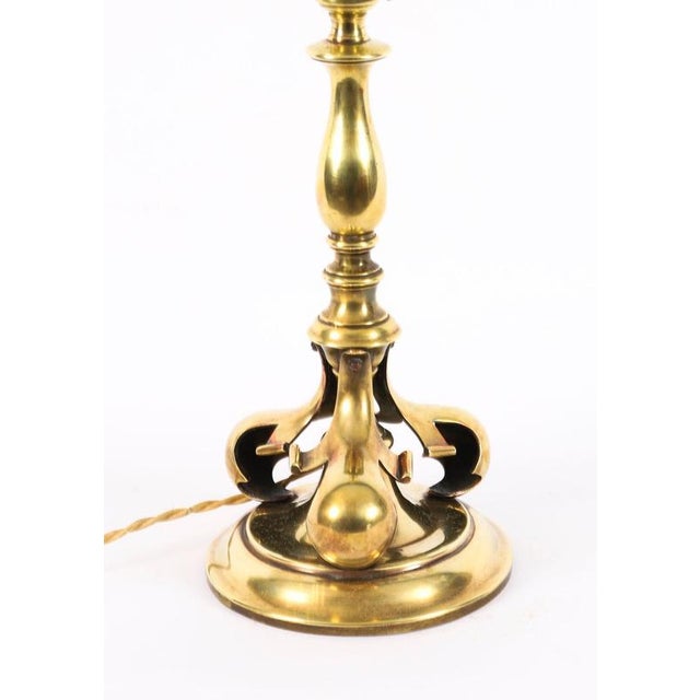 Antique French Art Nouveau Ormolu Table Lamp, Late 19th Century For Sale - Image 9 of 18