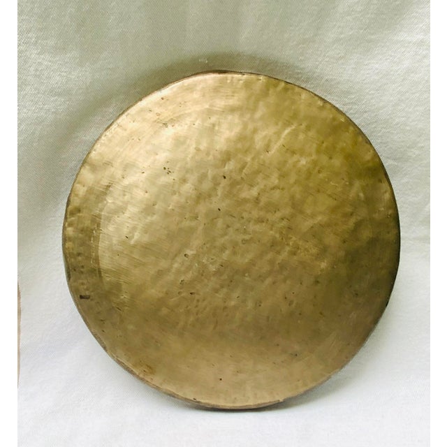 …..For your consideration… a hand-made brass gong with traces of gilding, gathered with a Chinese Buddhist monk's singing...