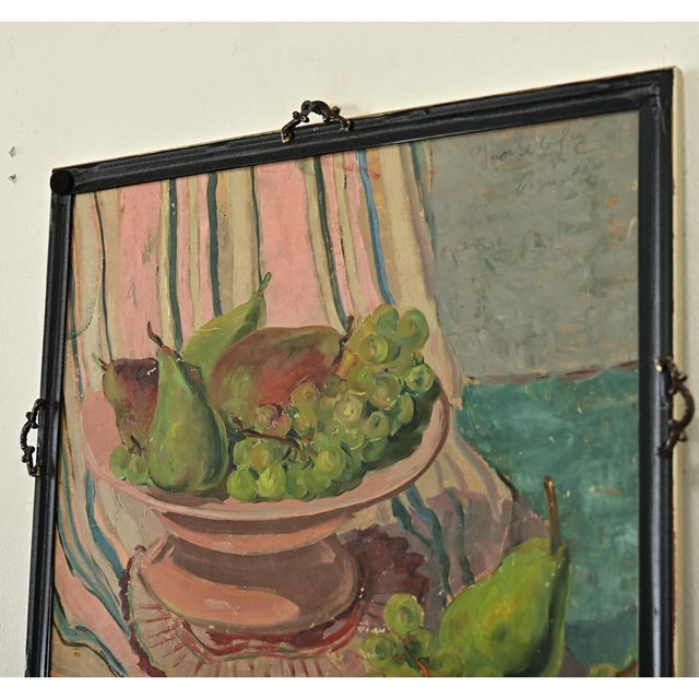 French Vintage Reversible Still Life Painting For Sale - Image 12 of 12