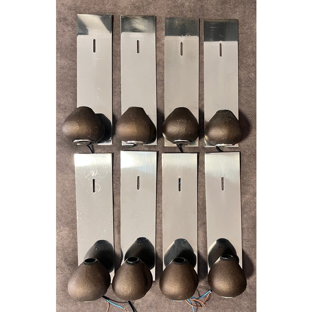 Silver Vintage Italian Wall Sconces, 1996, Set of 8 For Sale - Image 8 of 8