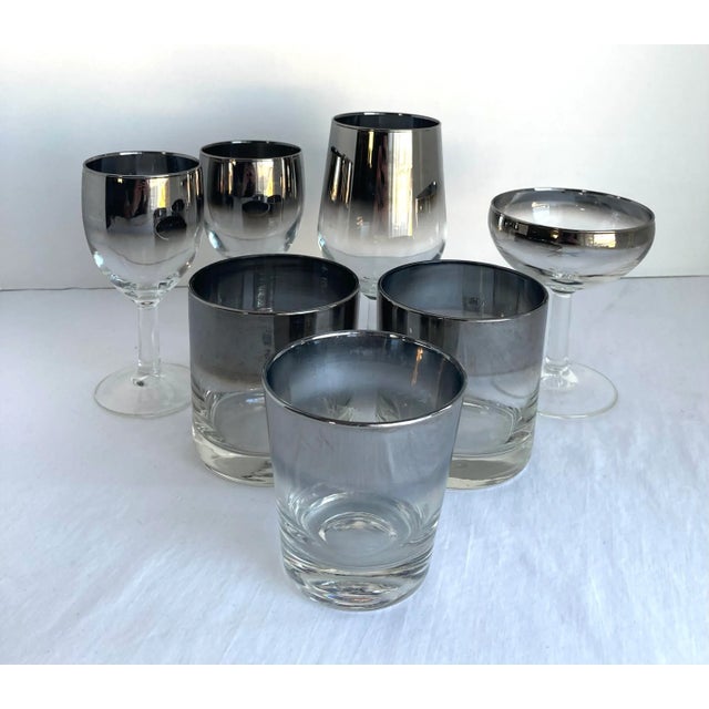 Vintage Vitreon Queens Lusterware Bar Glasses Set- 7 Pieces For Sale - Image 13 of 13
