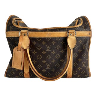 Louis Vuitton Monogrammed Pet Carrier, Canvas, Cowhide, Mesh Window & Lining For Sale