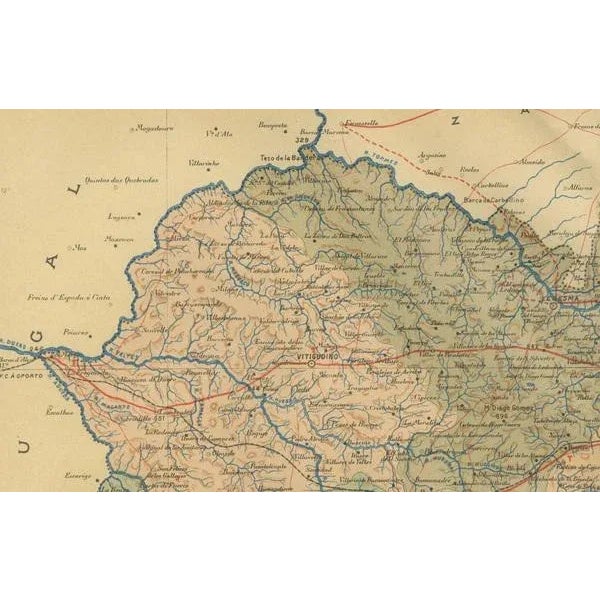 This map showcases the province of Salamanca in the year 1902. Salamanca is located in the autonomous community of Castile...