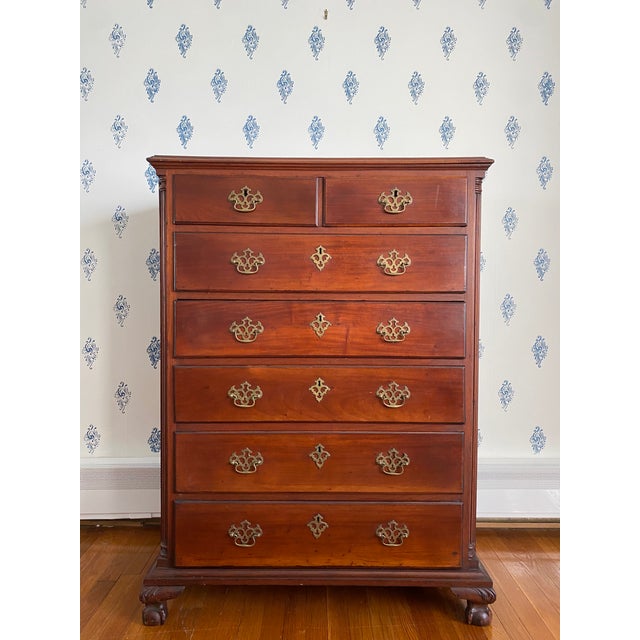 Antique Late 1700s New York Chippendale Mahogany Tall Chest For Sale - Image 14 of 14