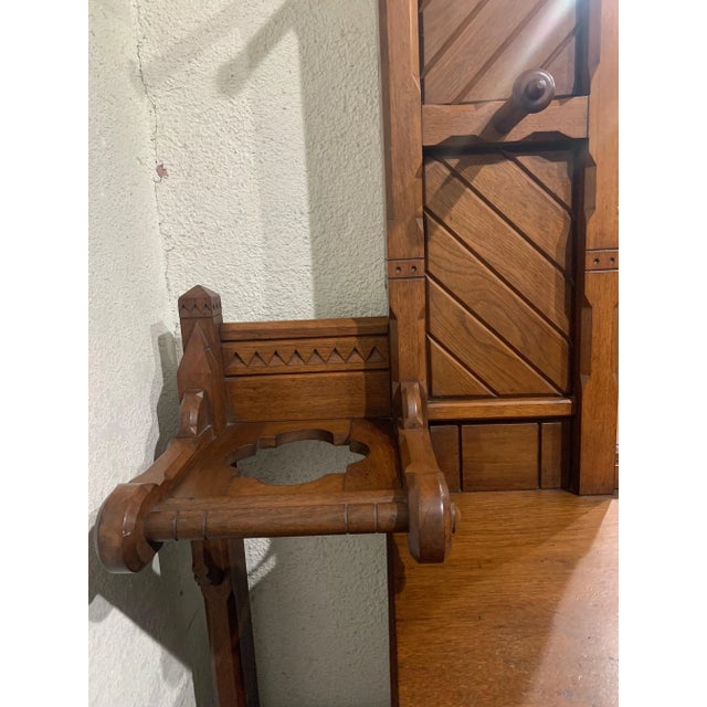 Late 19th Century Late 19th Century Walnut Victorian Hall Tree For Sale - Image 5 of 6