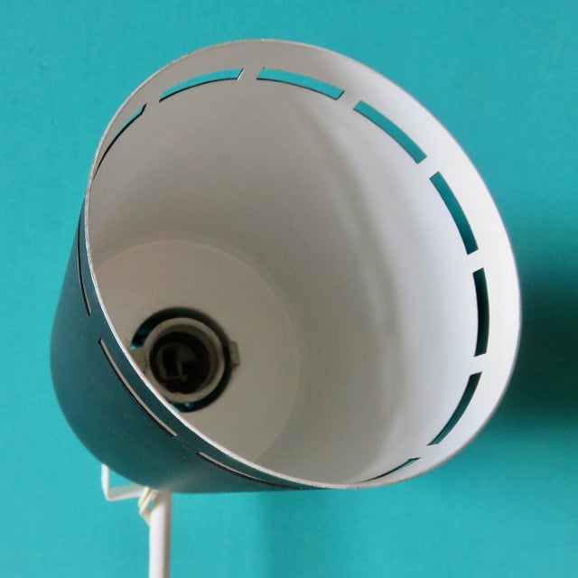 Metal Long White Arm Wall Lights with Black Spot. Lita Device from Lita, 1965, Set of 2 For Sale - Image 7 of 15