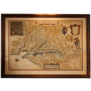 Antique Virginia Map from Blaeu, 1642 For Sale