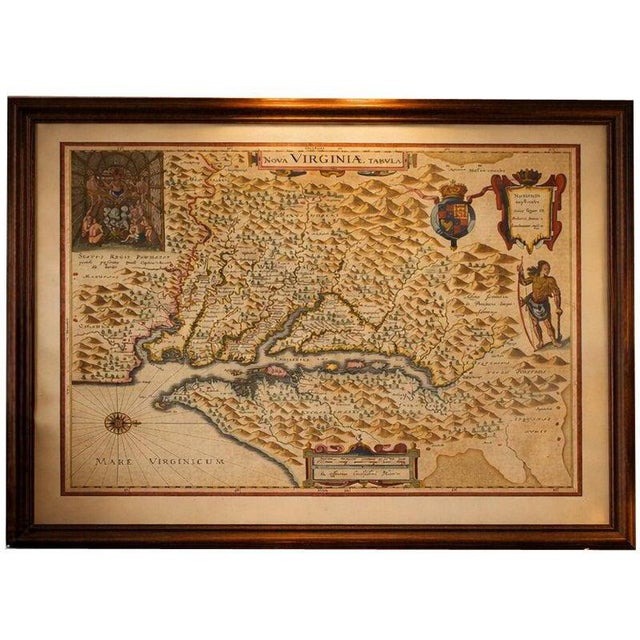 Antique Virginia Map from Blaeu, 1642 For Sale
