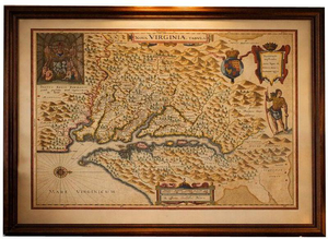 Antique Virginia Map from Blaeu, 1642