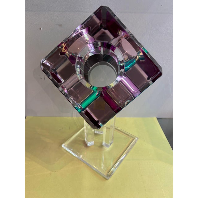 Shlomi Haziza Colorful Lucite Prismatic Modern Table Sculpture For Sale - Image 11 of 12