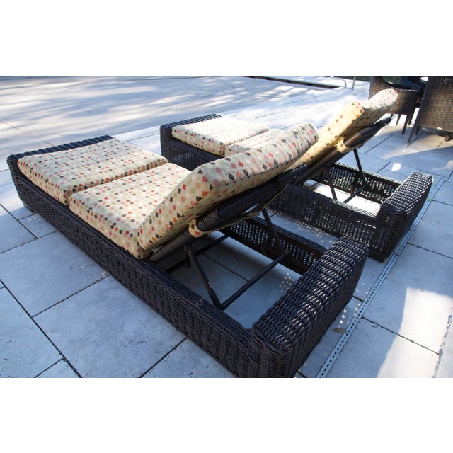 Summer Classics Rustic Woven Chaise Lounges Cushions A Pair Chairish