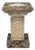 English Regency Style Weathered Cast Stone Birdbath With Celtic Knot Pedestal For Sale