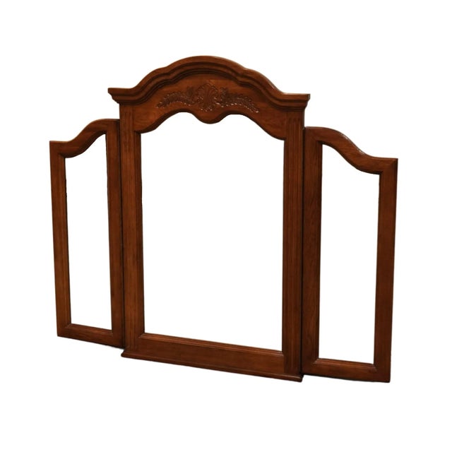 French Country Stanley Furniture Country French Style 55" Tri-Fold Dresser Mirror 361-060 For Sale - Image 3 of 6
