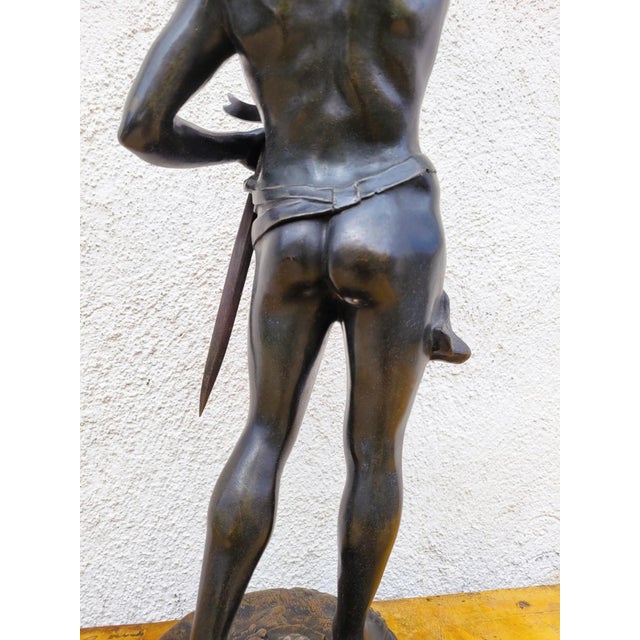 Oscar Ruffony, The Oath, Late 19th-Early 20th Century, Bronze, in Good conditions. Designed before 1890 This piece has an...