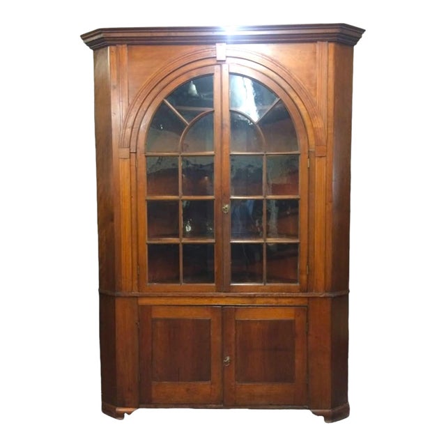 Antique Corner Cupboard, American Cherry Corner Cabinet For Sale