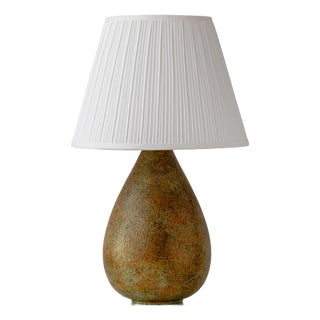 French Modern Organic Sgraffito Ceramic Table Lamp from La Grange aux Potiers, France, 1960s For Sale