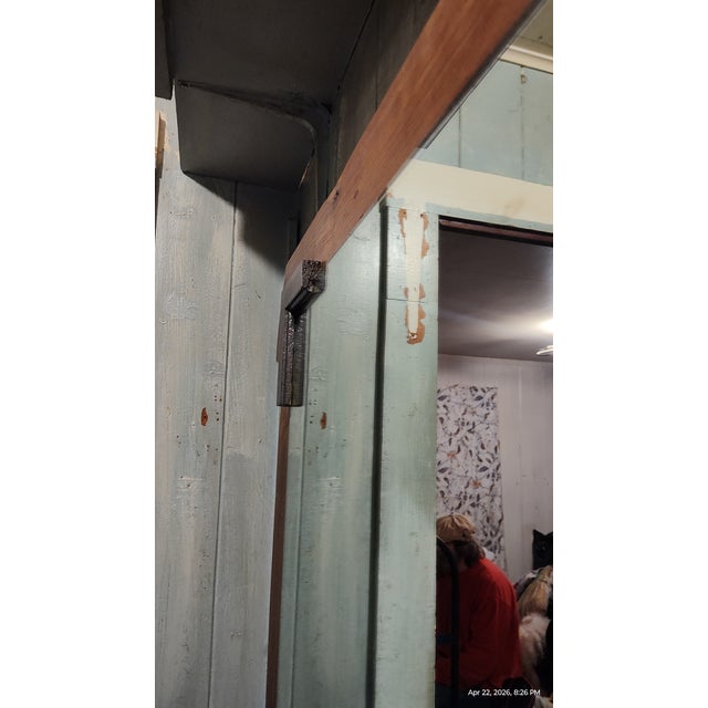 Victorian Stunning 5x4' Custom Redwood Mirror – 1950s Vintage & Local Artistry For Sale - Image 3 of 10