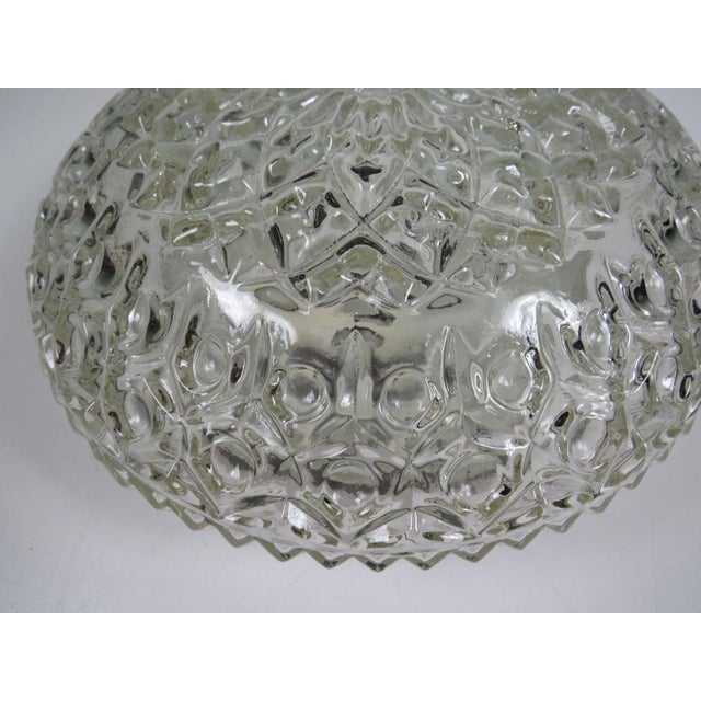 Mid-Century Sculptural Pressed Glass Ceiling Lamp, 1970s For Sale - Image 11 of 13