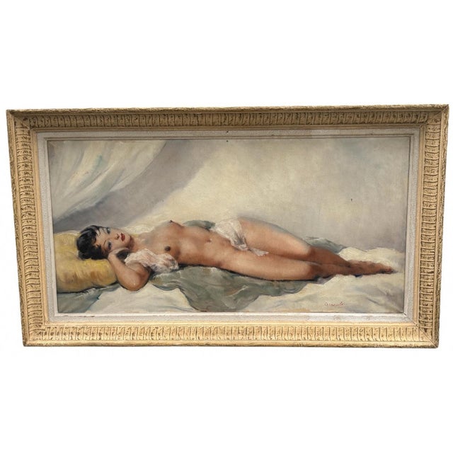 Cesar Vilot, Nude, 1920s-1940s, Oil on Canvas For Sale - Image 6 of 6