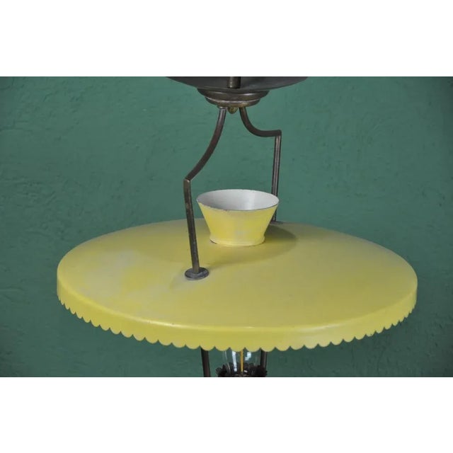 Metal Vintage Yellow Pendant Lamp, 1970s For Sale - Image 7 of 12