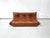 French Togo Three-Seater Sofa in Cognac Cow Leather by Michel Ducaroy for Ligne Roset For Sale - Image 10 of 15