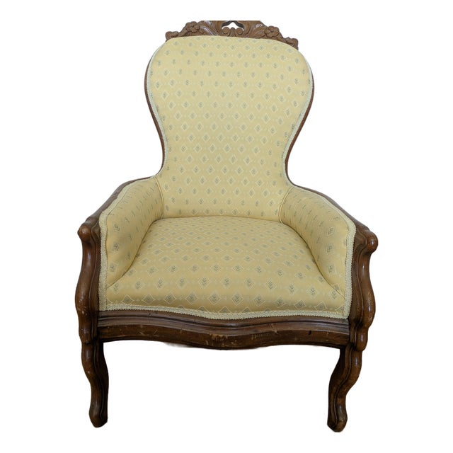 Victorian Spoon Parlor Chair - 1800s For Sale
