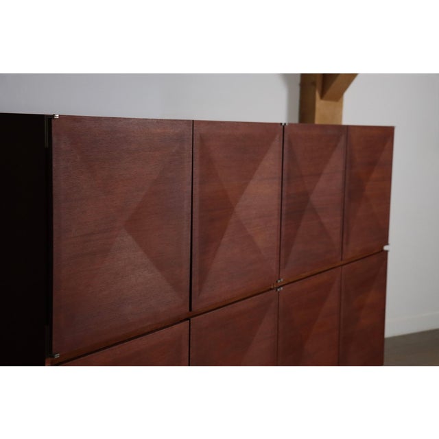 Pair of Pointe de Diamant highboards, model 1307, designed by Antoine Philippon and Jacqueline Lecoq around 1962 for the...