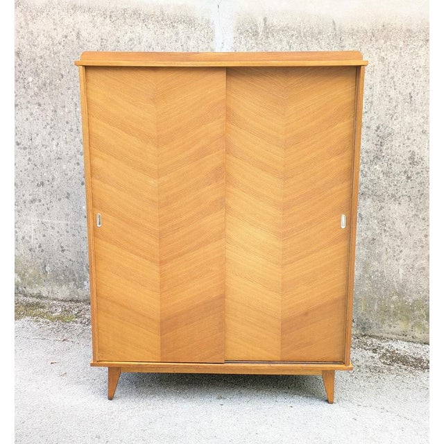 Vintage Wardrobe with Sliding Doors, France, 1950 For Sale - Image 11 of 11
