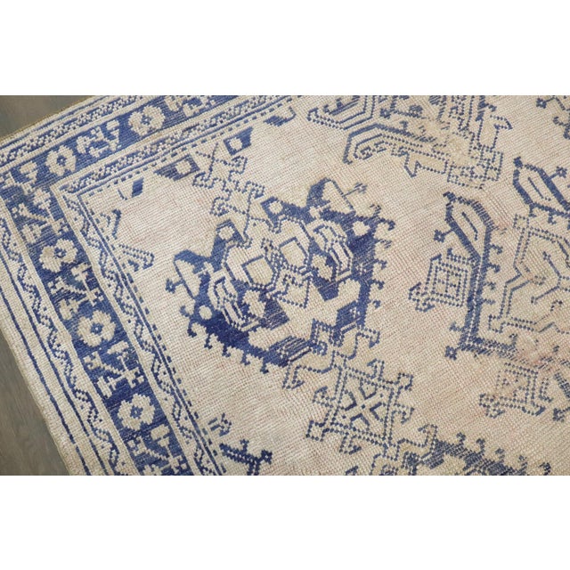 Antique Crab Oushak, 7'1'' X 9'7'' For Sale - Image 9 of 10