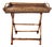 Vintage Palm Beach Chic Oversized Bamboo Folding Butler's Tray Cocktail Table With Rope Detail For Sale