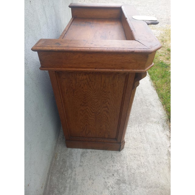 Vintage Trade Counter in Oak, 1890s For Sale - Image 11 of 18